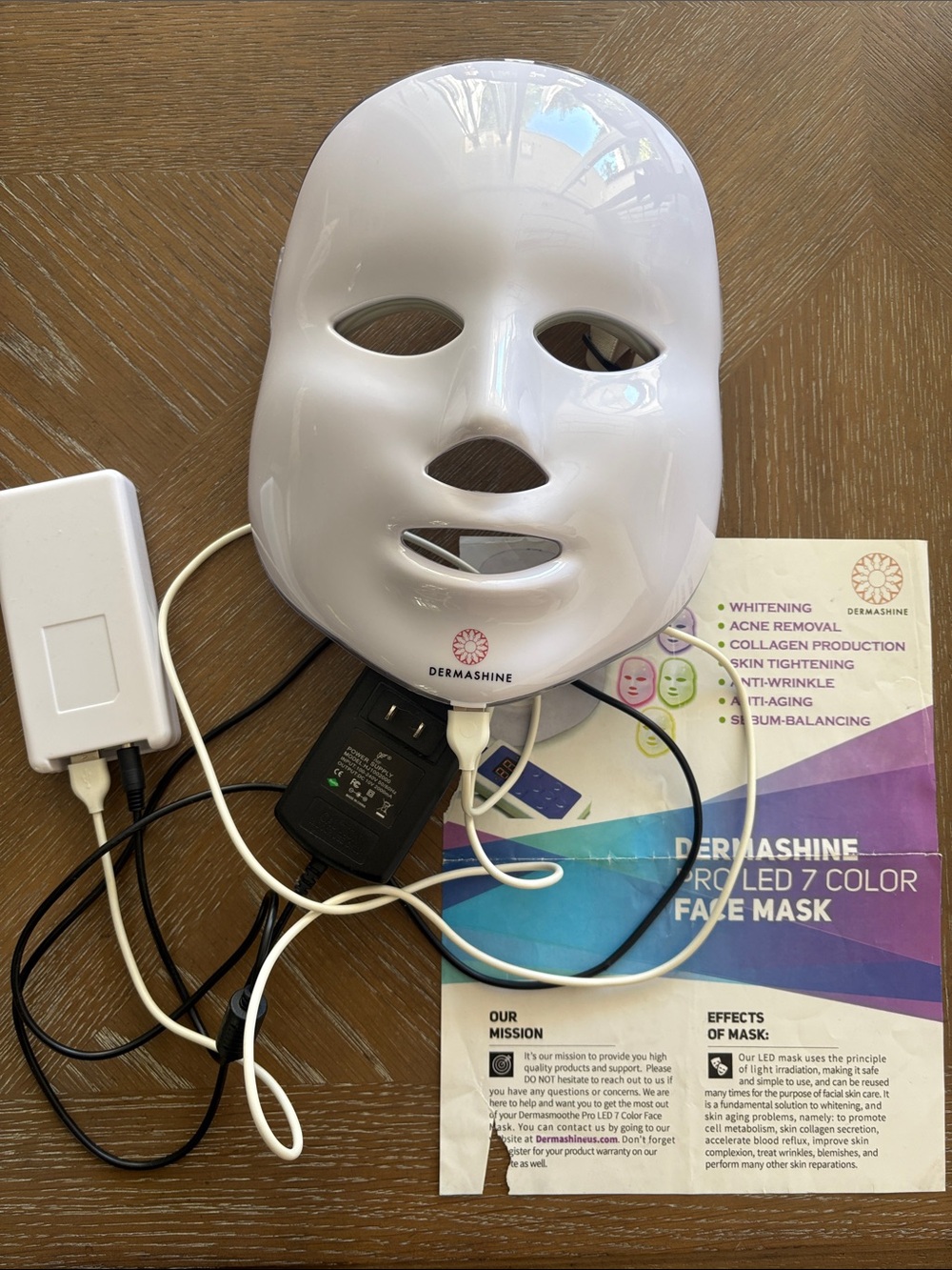 Dermashine LED 7-Color Facial Mask - White